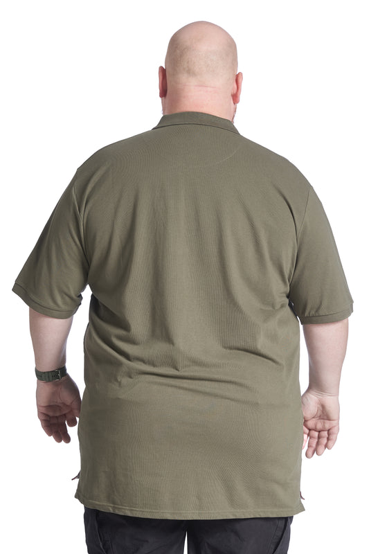 Plus size Polo til mænd – Klassisk design – Str. XL til 8XL - Army