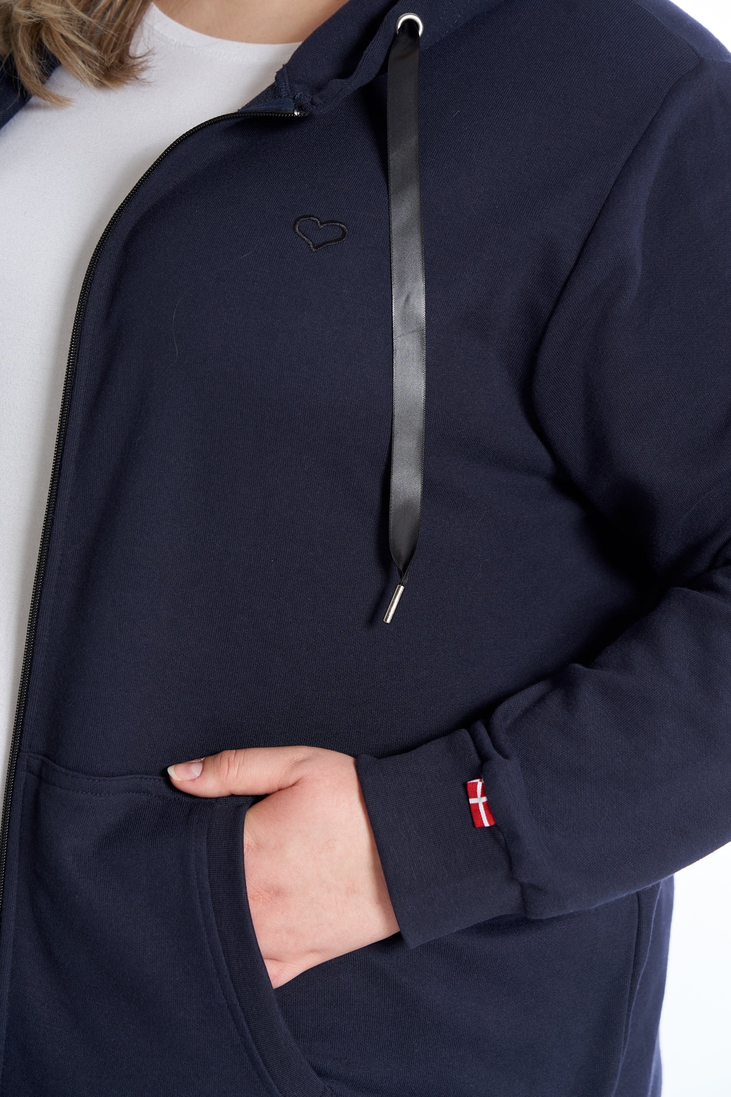 Plus size zip hoodie navy – Dame Str. 42-60