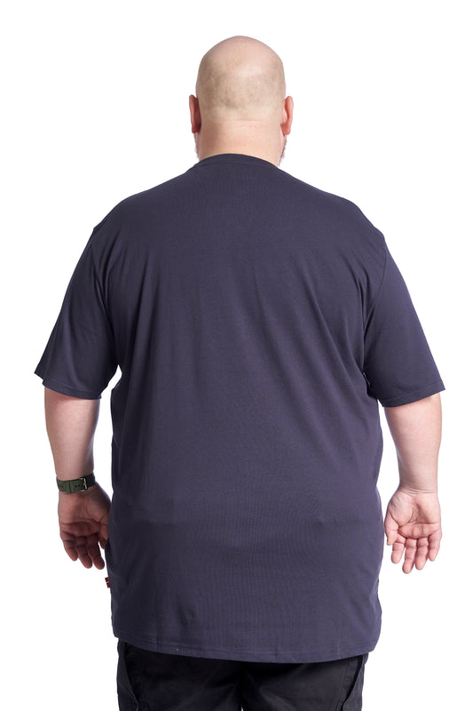 Plus size T-shirt til mænd i bomuld – Str. XL til 8XL - Navy
