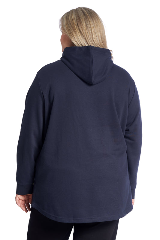 Hoodie in Übergröße – Marineblau – Damengrößen 42–60