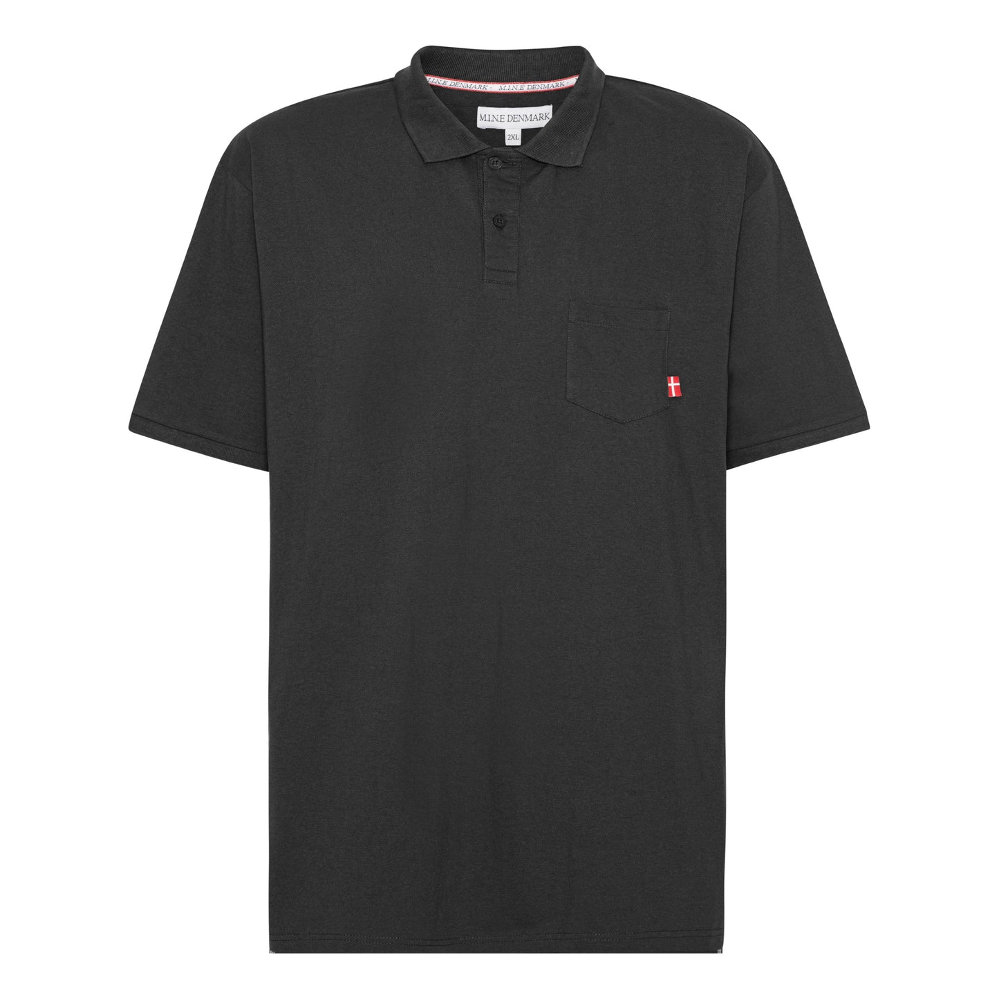Plus size Polo til mænd – Klassisk design – Str. XL til 8XL - Black