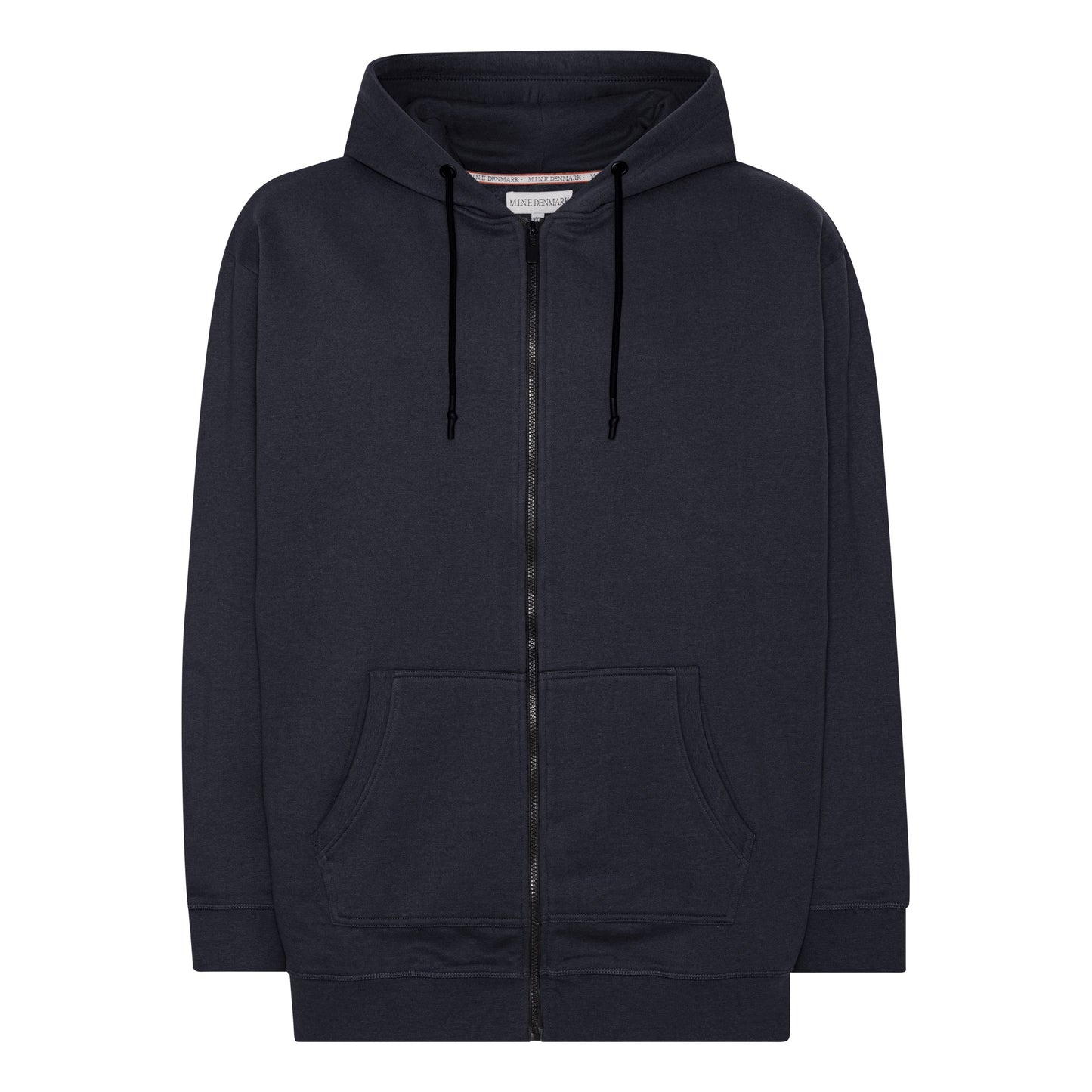 Plus size Zip hoodie til mænd – Str. XL til 8XL - Navy