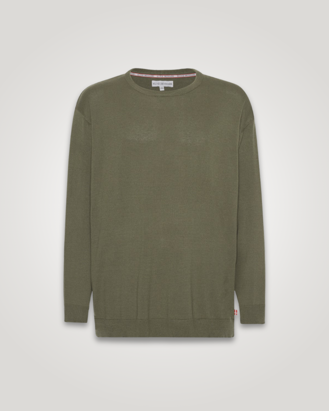 Herre Strik Crew-Neck - Army