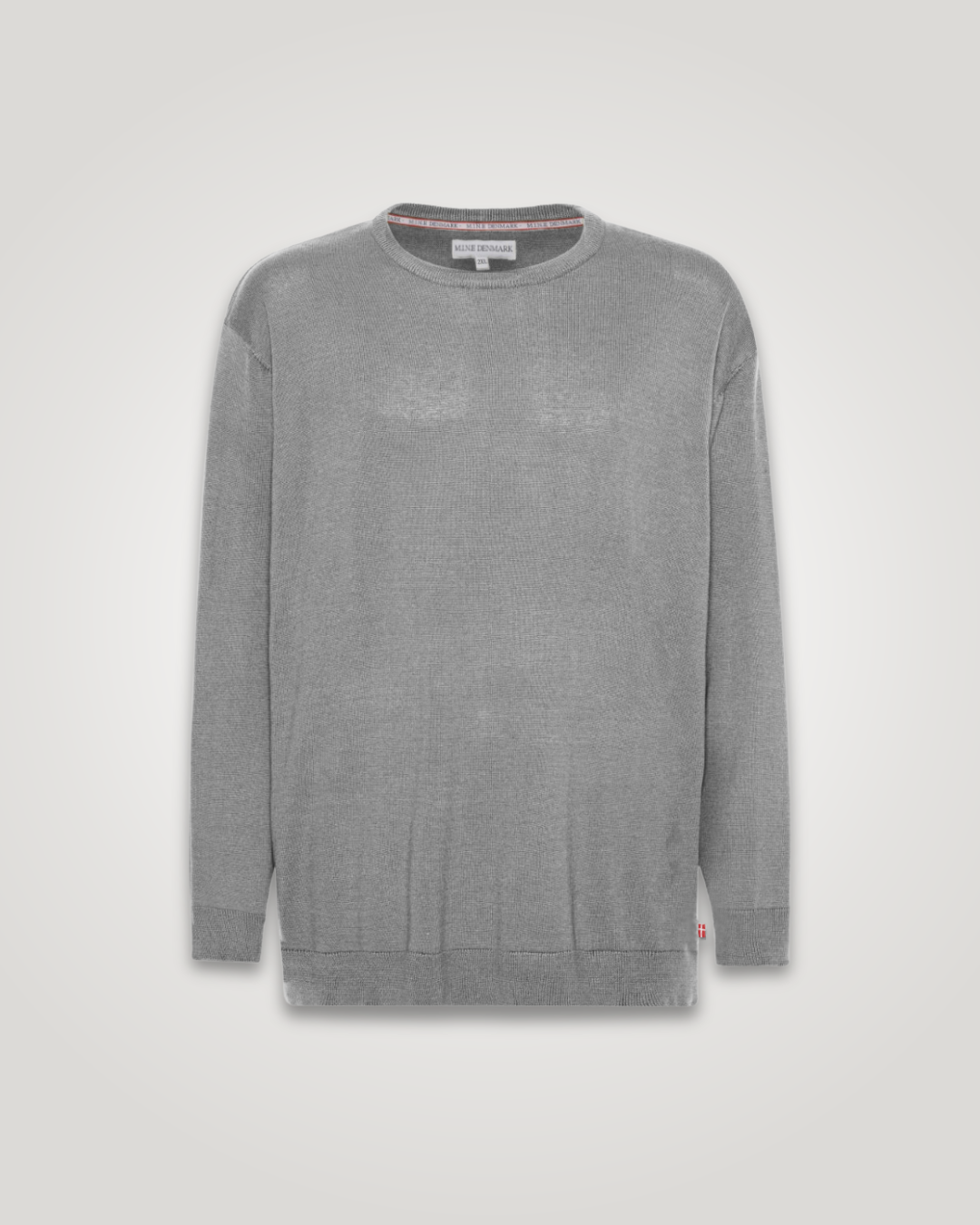 Herre Strik Crew-Neck - Grey Melange