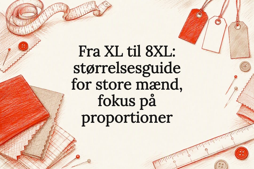 Dekorativ illustration til størrelsesguide