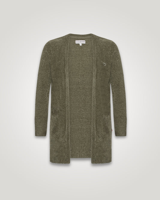 Army - Dame Lang Strik Cardigan