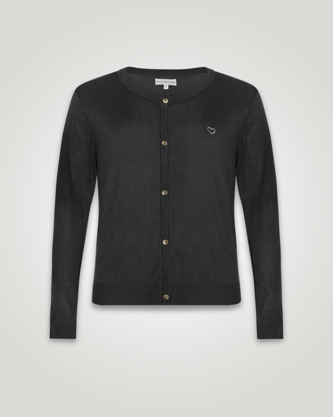 Black - Dame Kort Strik Cardigan