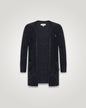 Lang Strikket Cardigan, navy
