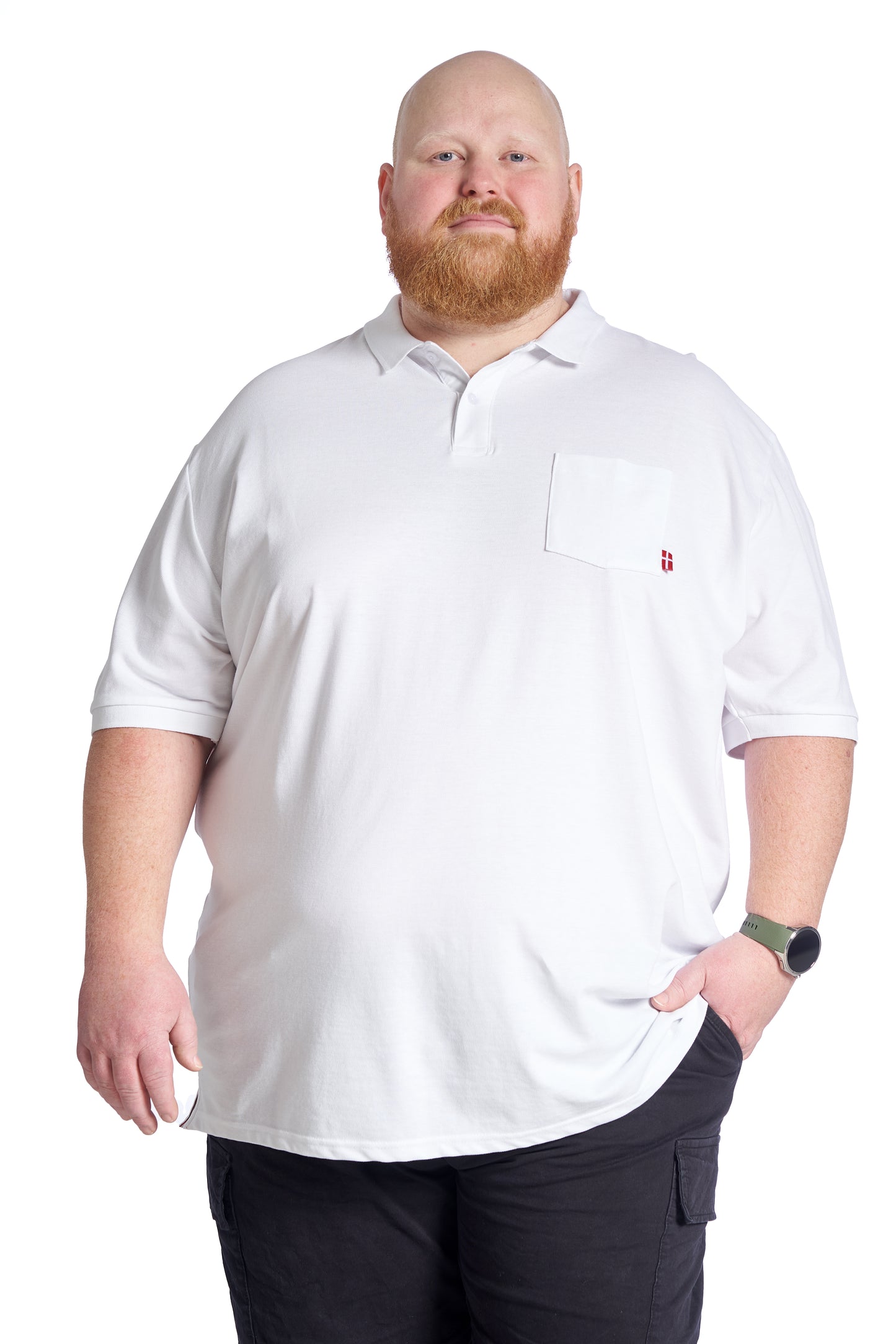 Polo-Shirt für Herren in großen Größen – Klassisches Design – Größen XL bis 8XL – Weiß 