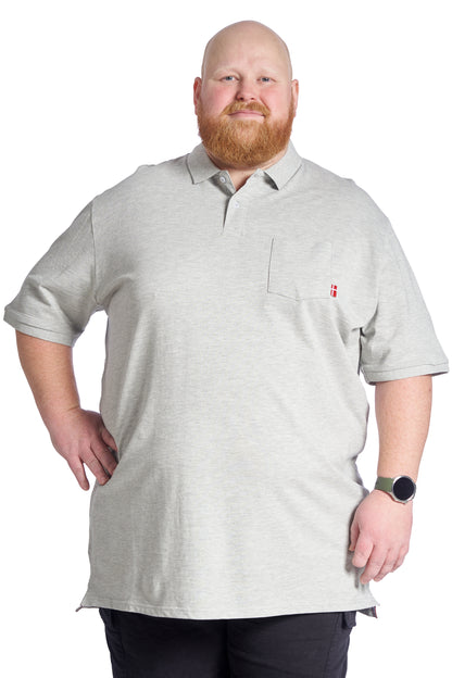 Plus size Polo for men – Classic design – Size XL to 8XL - Grey 