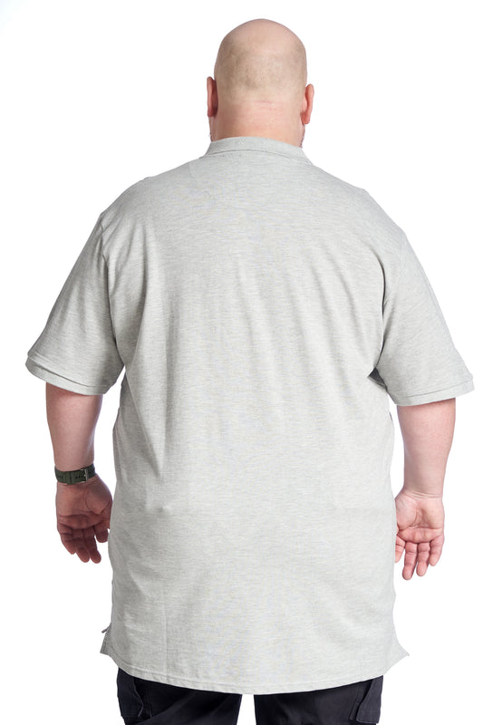 Plus size Polo til mænd – Klassisk design – Str. XL til 8XL - Grey