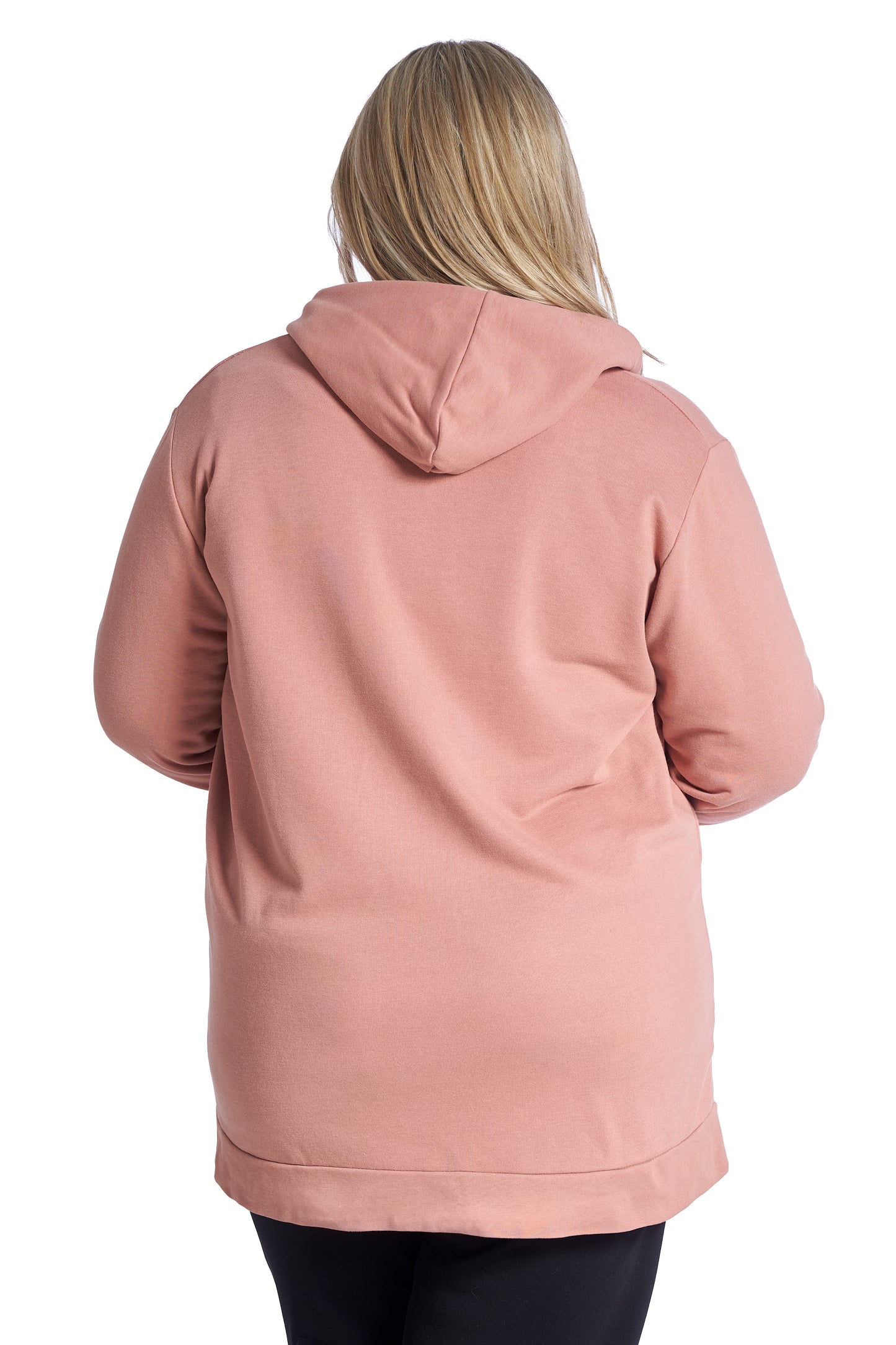 Plus size zip hoodie Ash Rose – Dame Str. 42-60