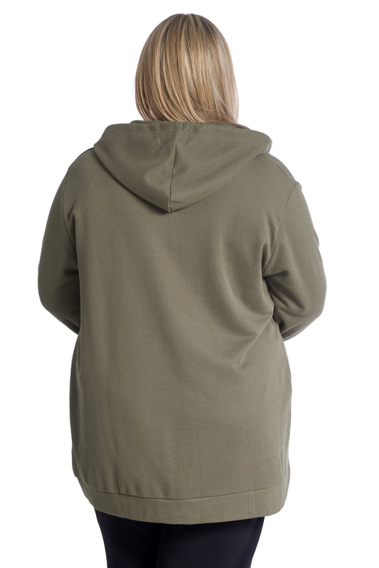 Plus size zip hoodie – Dame Str. 42-60