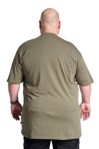 Plus size T-shirt til mænd i bomuld – Str. XL til 8XL - Army