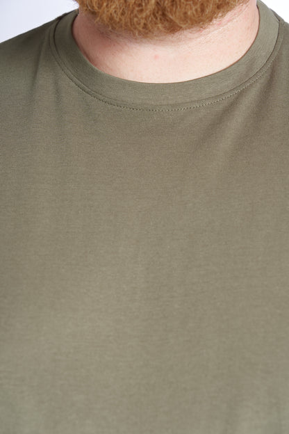 Plus size T-shirt til mænd i bomuld – Str. XL til 8XL - Army