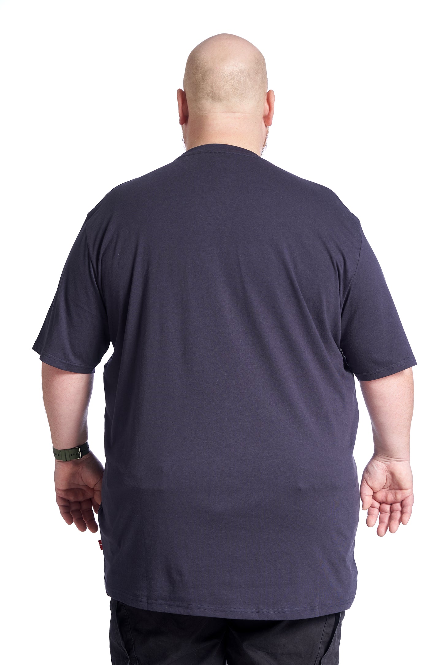 Plus size T-shirt til mænd i bomuld – Str. XL til 8XL - Navy