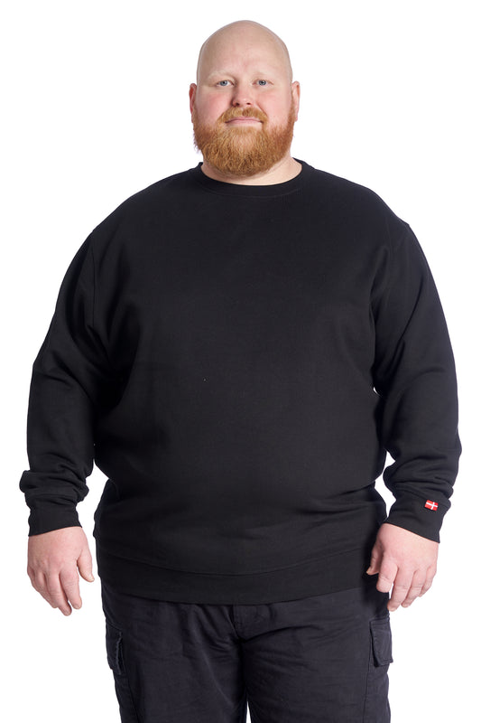 Plus size Sweatshirt til mænd – Str. XL til 8XL - Black