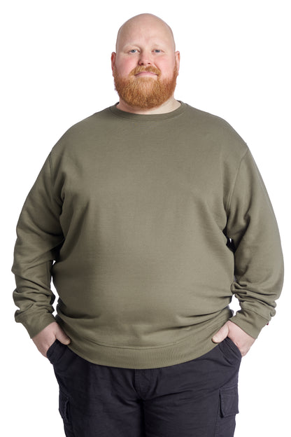 Plus size sweatshirt for men – Size XL to 8XL - Army 