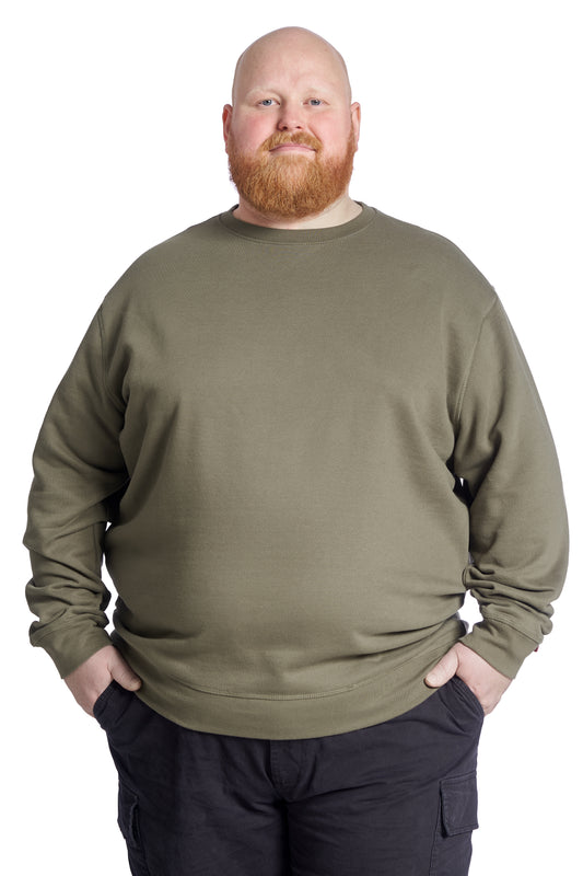 Plus size sweatshirt til mænd – Str. XL til 8XL - Army