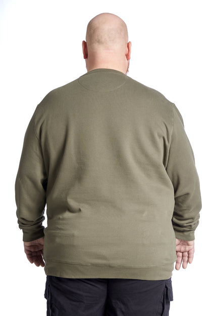 Plus size sweatshirt for men – Size XL to 8XL - Army 