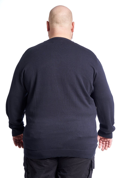 Plus Size Striktrøje til mænd – Str. XL til 8XL - Navy
