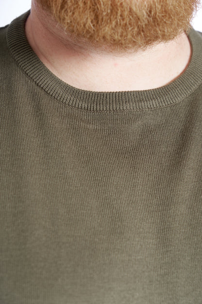 Plus Size Men's Sweater – Size XL to 8XL - Army 