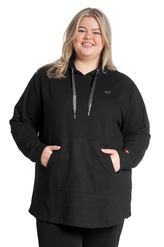 Plus size hoodie – Dame Str. 42-60 Black