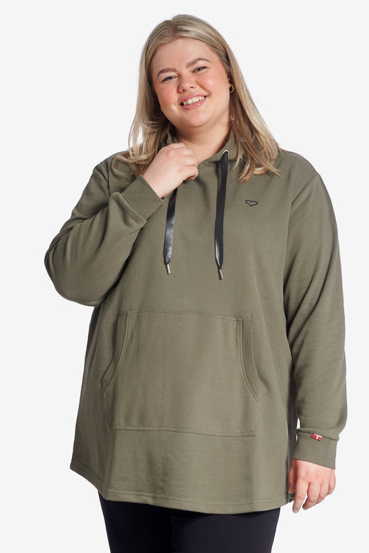 Plus size hoodie - Army – Dame Str. 42-60
