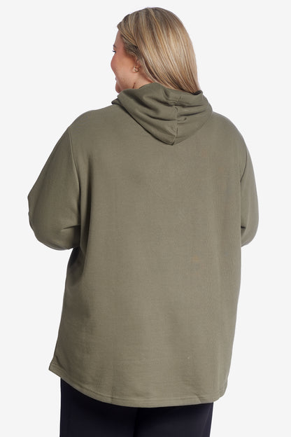 Plus size hoodie - Army – Dame Str. 42-60
