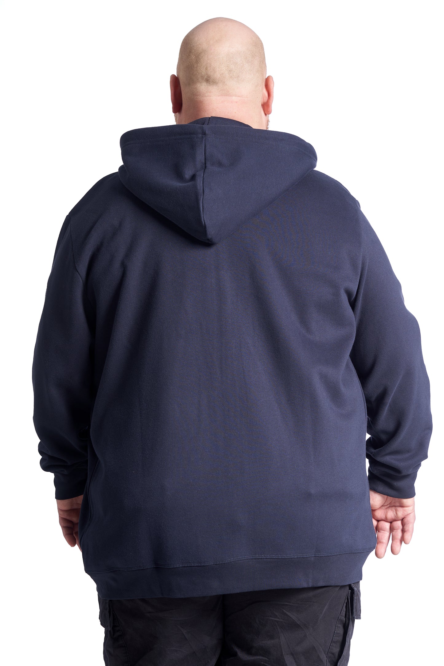 Plus size Zip hoodie for men – Size XL to 8XL - Navy 