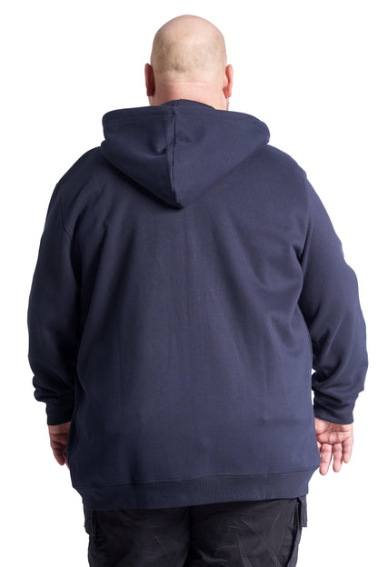 Plus size Zip hoodie for men – Size XL to 8XL - Navy 