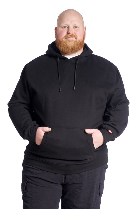 Plus Size Hoodie til mænd– Str. XL til 8XL - Black