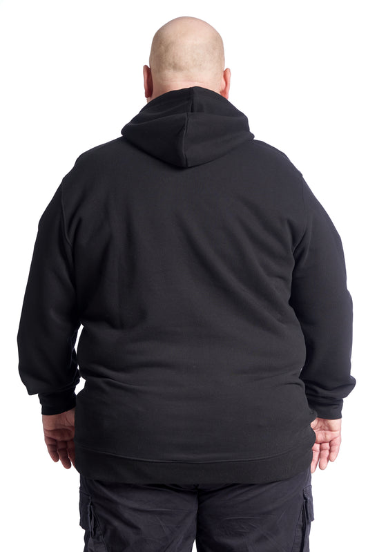 Plus Size Hoodie til mænd– Str. XL til 8XL - Black