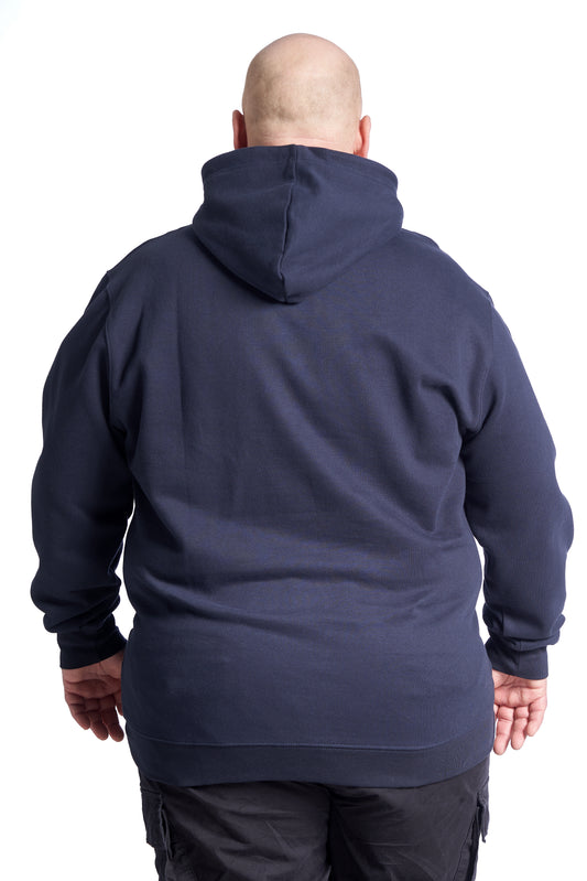 Plus Size Hoodie til mænd– Str. XL til 8XL - Navy