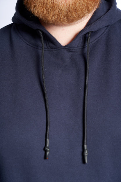 Plus Size Hoodie til mænd– Str. XL til 8XL - Navy