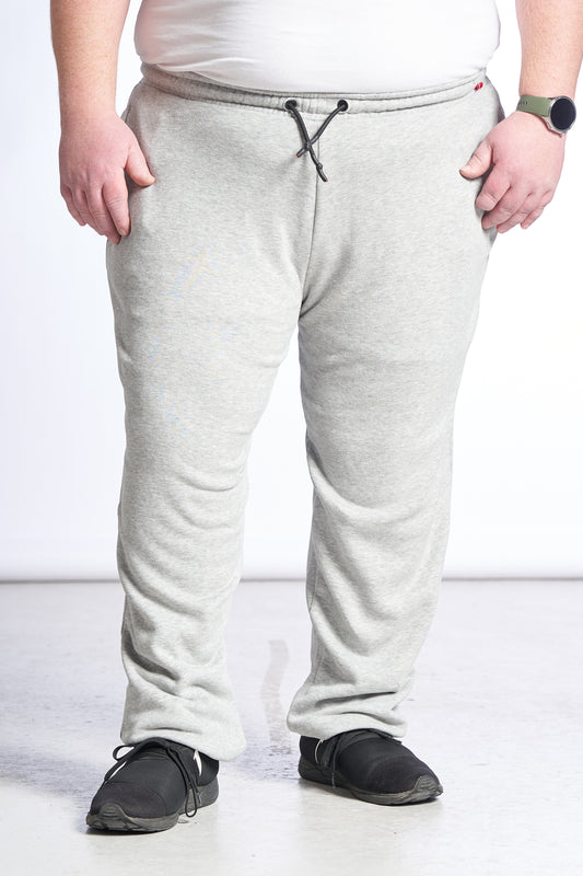 Plus size sweatpants til mænd – Str. XL til 8XL - Grey Melange
