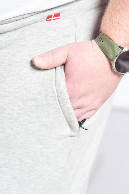 Plus size sweatpants til mænd – Str. XL til 8XL - Grey Melange