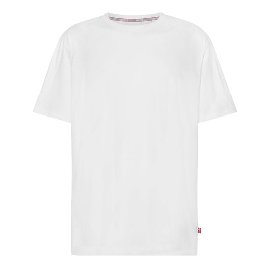 Plus size T-shirt til mænd i bomuld – Str. XL til 8XL - White
