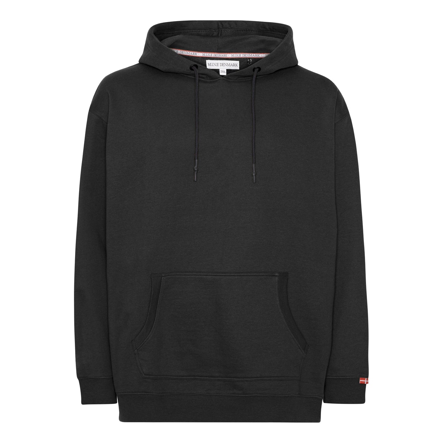 Plus Size Hoodie til mænd– Str. XL til 8XL - Black