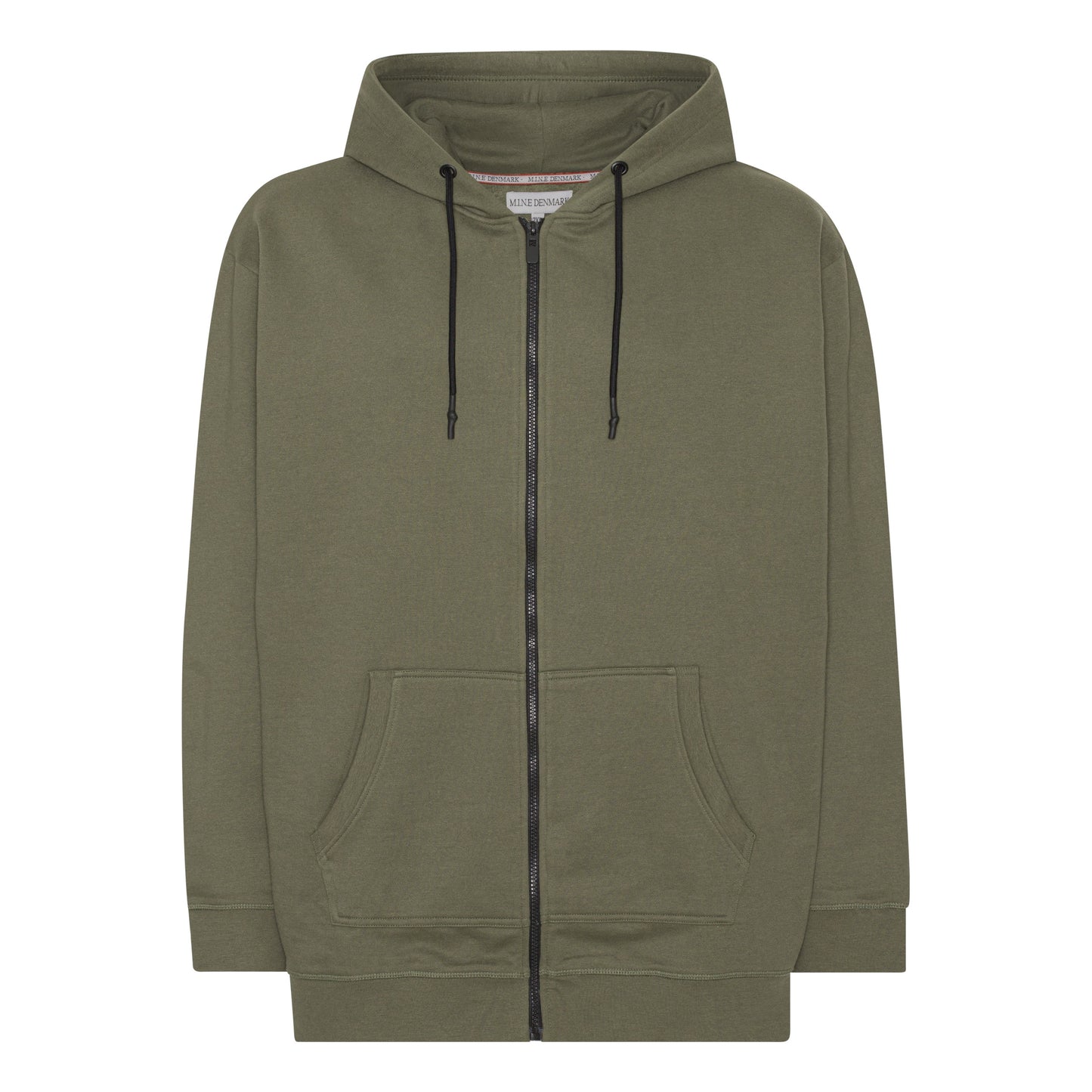 Plus Size Zip hoodie til mænd – Klassisk hættetrøje med lynlås - Army