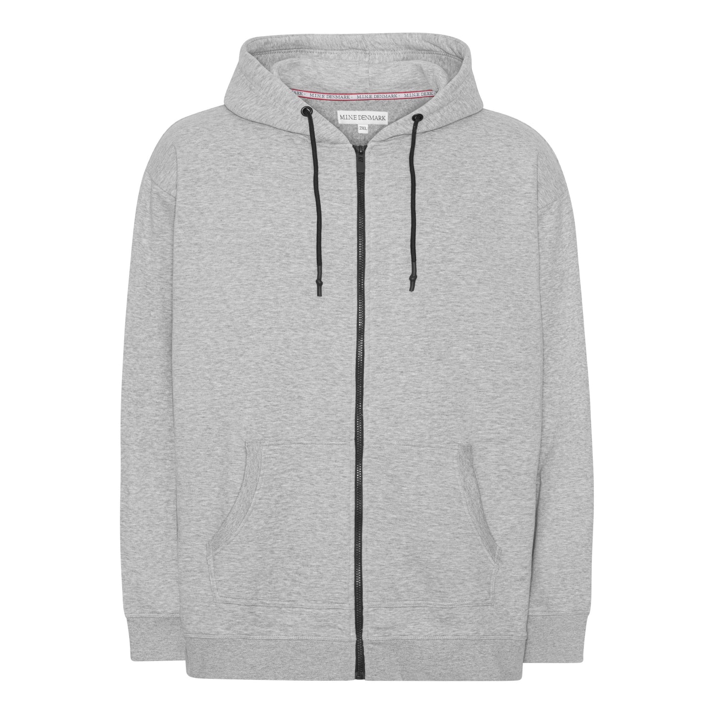 Plus Size Zip hoodie til mænd – Klassisk hættetrøje med lynlås - Grey