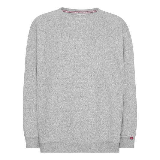 Plus size Sweatshirt til mænd – Str. XL til 8X - Grey Melange