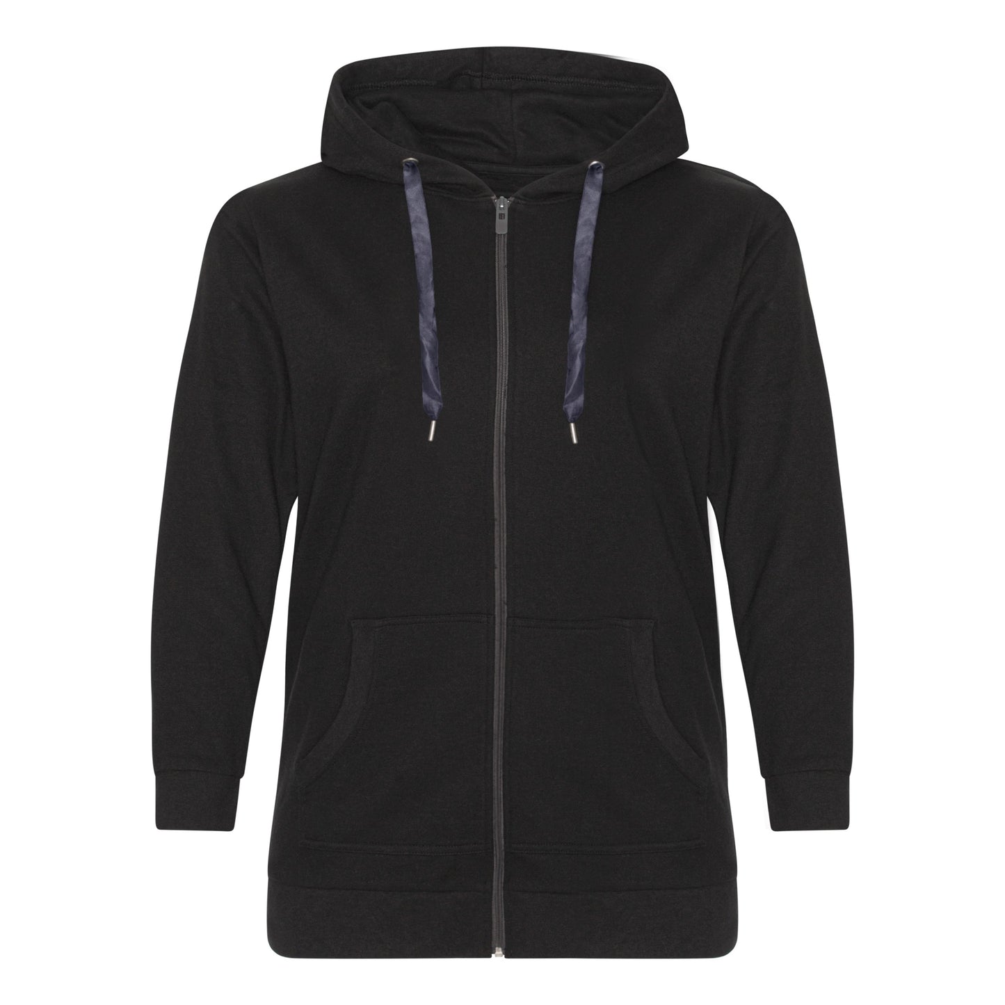 Plus size zip hoodie – Dame Str. 42-60 Black