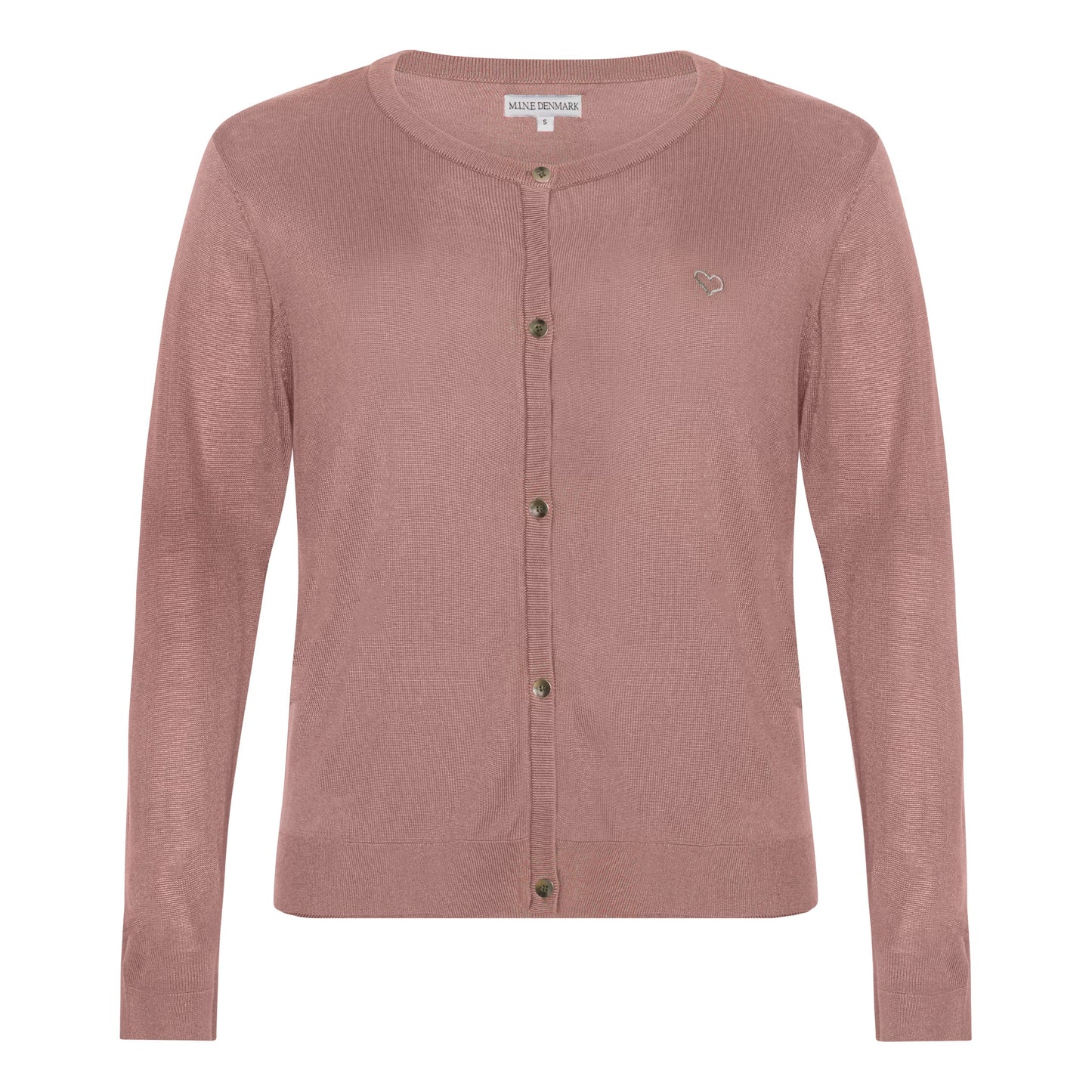 Plus size cardigan  – Kort strik i Ash Rose