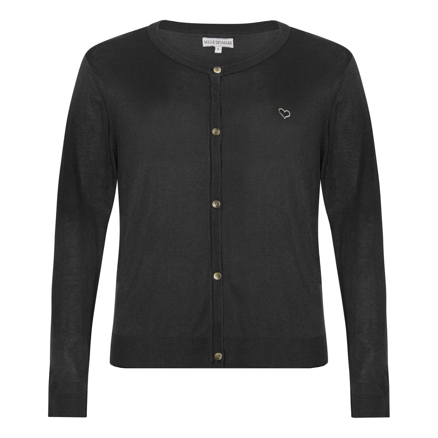 Plus size cardigan  – Kort strik i sort