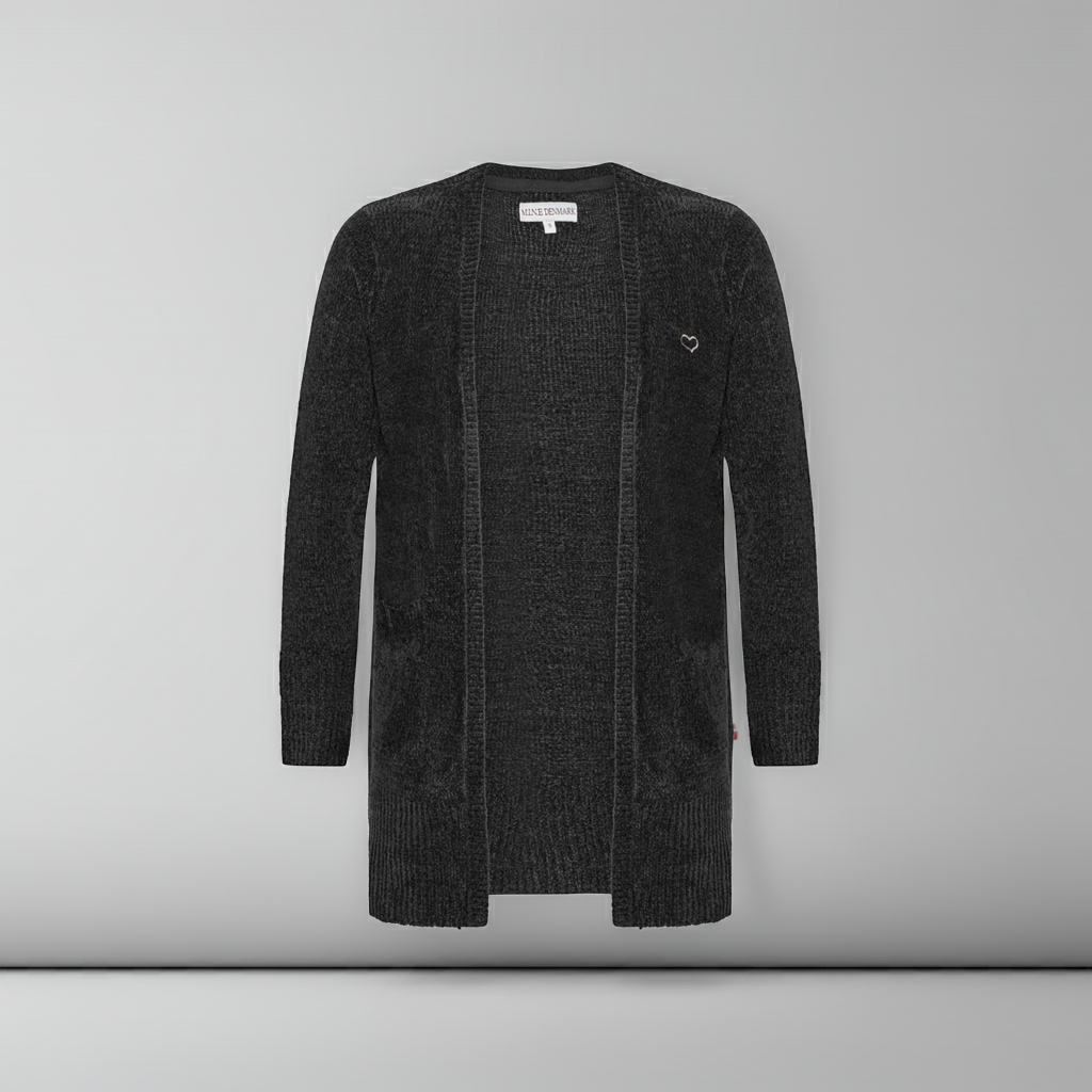 Plus size dame cardigan/trenchcoat (XL-8XL) – lang jakke i klassisk snit til store kvinder