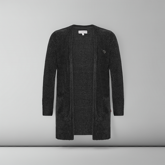 Plus size dame cardigan/trenchcoat (XL-8XL) – lang jakke i klassisk snit til store kvinder