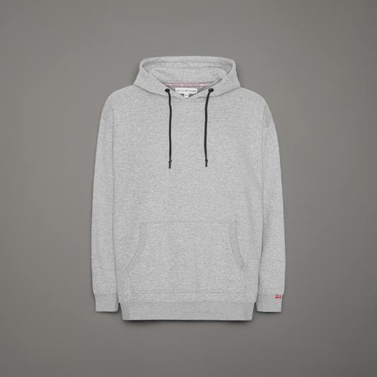 Plus size herre hoodie i bomuld/polyester (XL-8XL) – blød og rummelig sweatshirt med kængurulomme