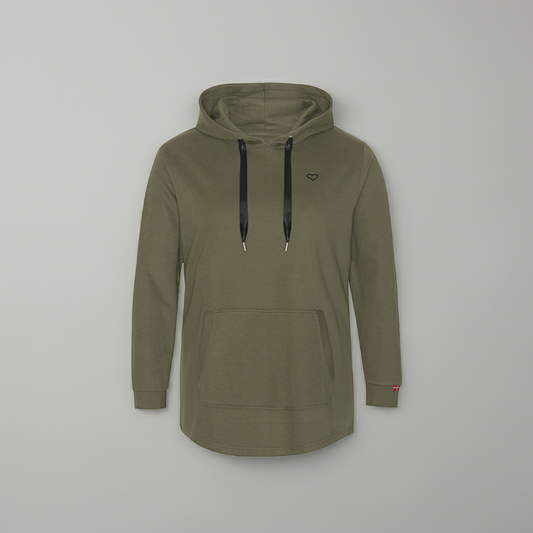 Plus size dame hoodie i bomuld/polyester (XL-8XL) – blød og rummelig til store kvinder