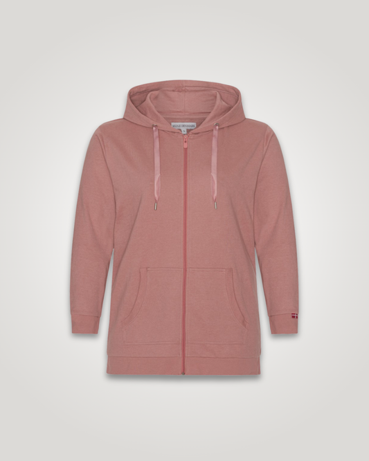 plus size zip hoodie ash rose